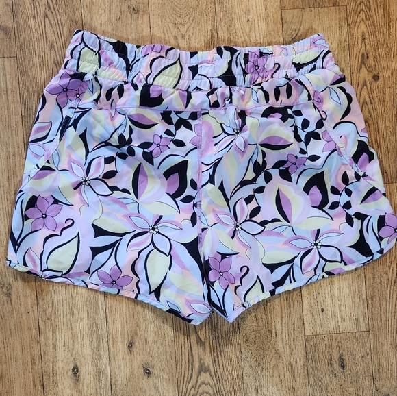 Avia Floral Double Lined Athletic Running Shorts Size Large (12-14) - Picture 4 of 4